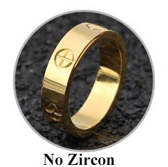 R3#Steel Ring With Stone Crystal For Girl Women Couple In Wedding With Cross