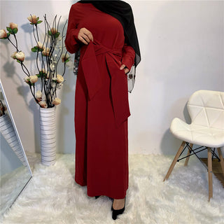 6176# Slim High Quality Inner Slip Long Dresses Classic Simple Abayas