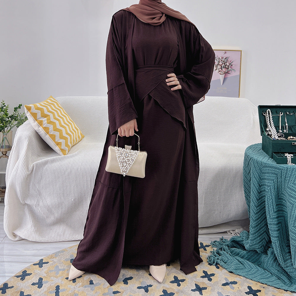 522#NEW islamic clothing modest muslim abaya  3 pieces set