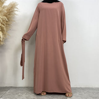 597# Muslim women nida closed abayas with side pockets