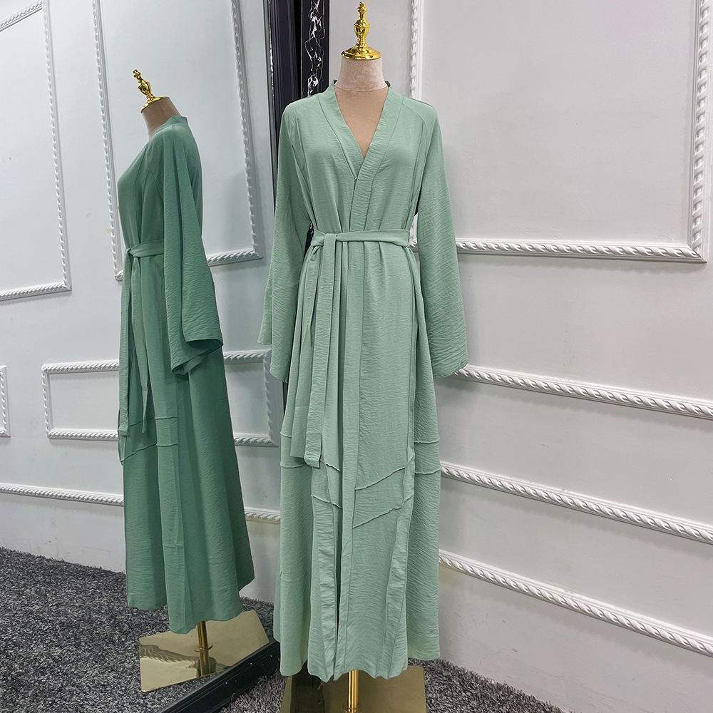 1525#Kaftans Abaya Women Arab Islamic Clothing EID Hijab Dress