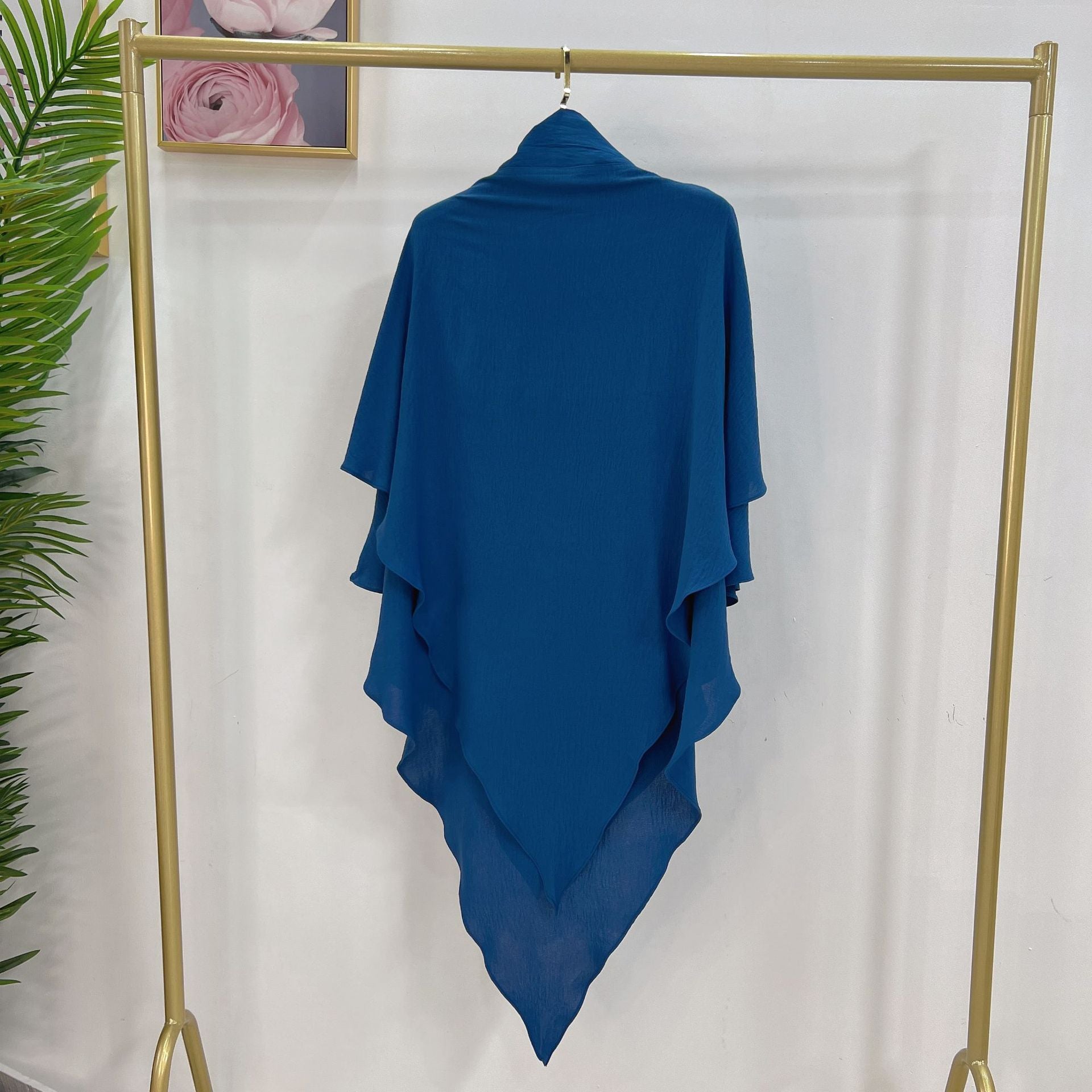 HJ908#Latest Abaya Women Islamic Dress Hijab Scarf Two Layers Long Khimar Wholesale in Stock