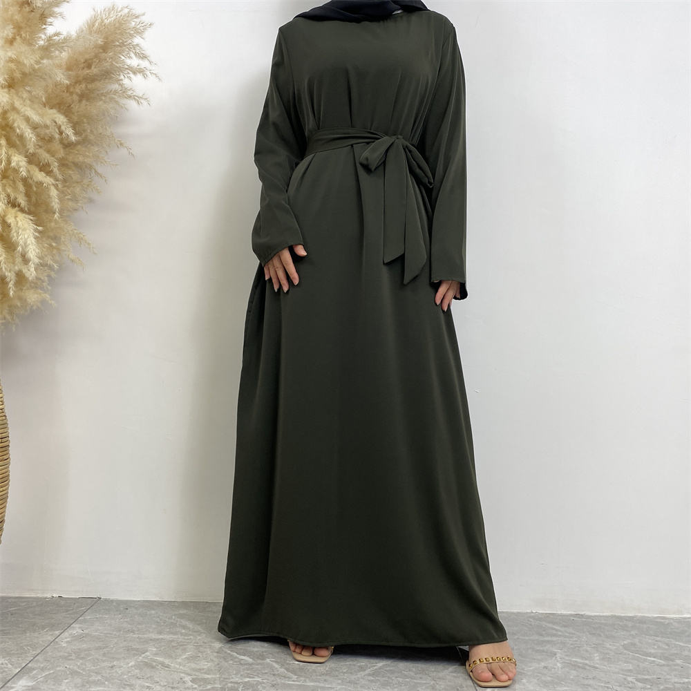 597# Muslim women nida closed abayas with side pockets