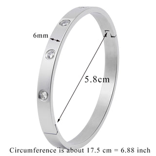 B8# Stainless Steel Bangles and Bangles Cubic Zirconia Golden Woman Jewelry Gifts  Bracelets