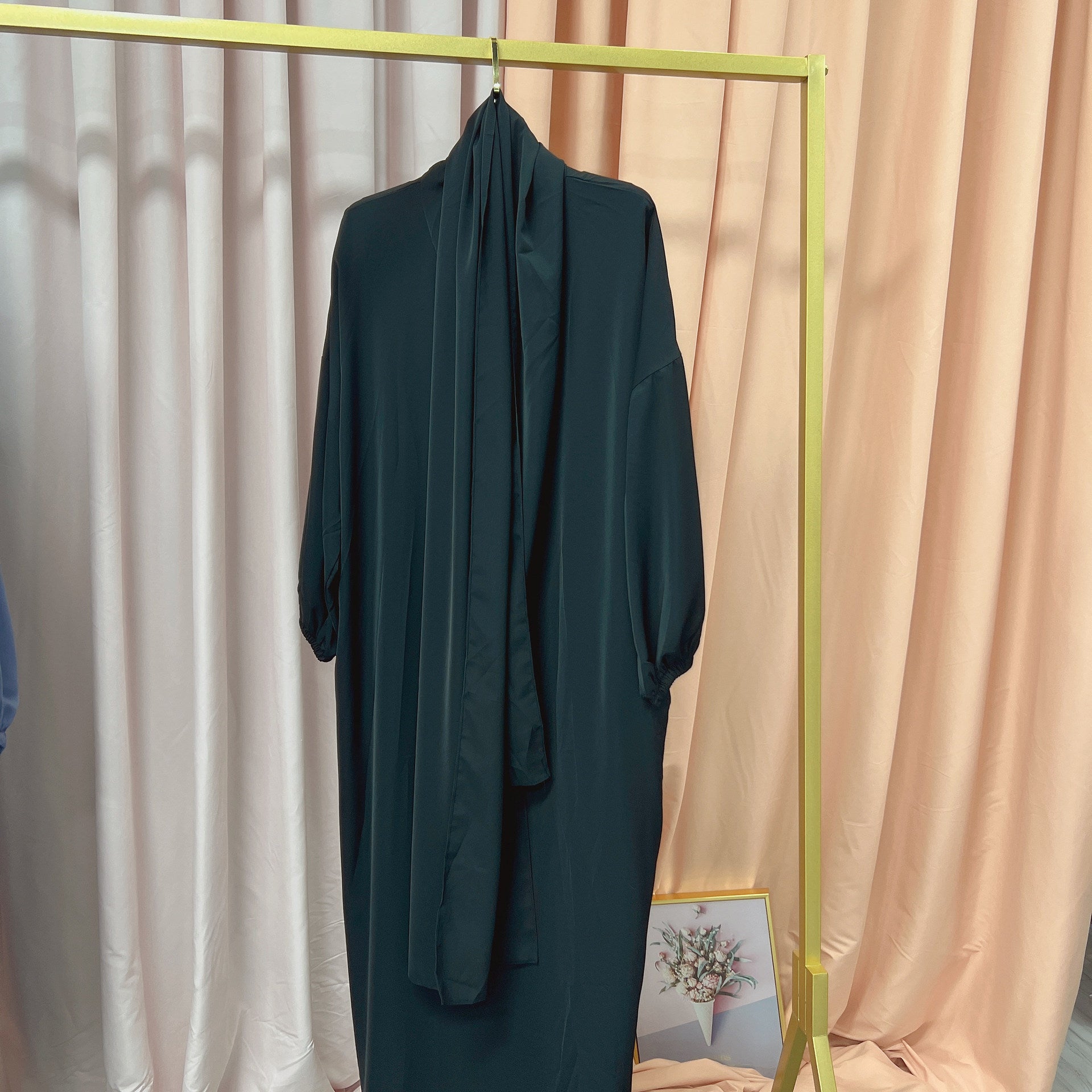 1499#Hoodie Abaya Islamic Clothing Hijab Jilbab_ Dress for Daily Wear