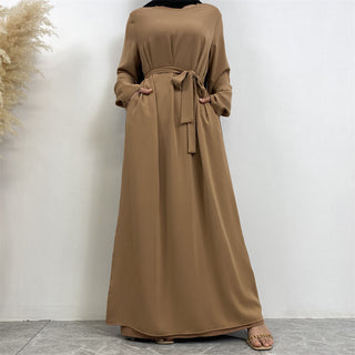 597# Muslim women nida closed abayas with side pockets