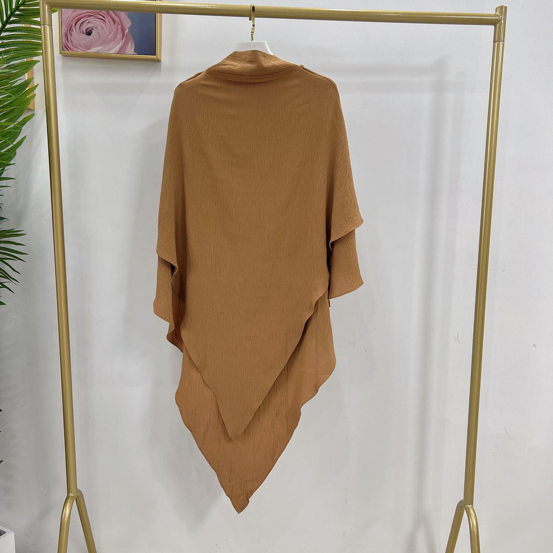 HJ908#Latest Abaya Women Islamic Dress Hijab Scarf Two Layers Long Khimar Wholesale in Stock