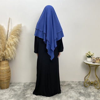 2307# New arrival wrinkle crepe two layer fashion prayer scarf head cover shawl