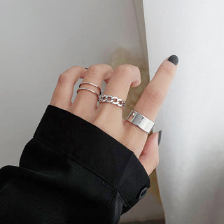 R5# 7pcs Fashion Jewelry Rings Set Hot Selling Metal Women Finger Ring for Girl Wedding Gifts