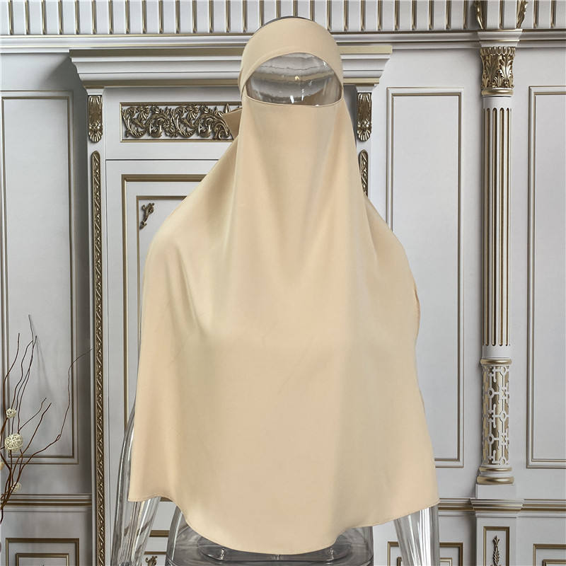 2233# 12 Colors Prayer Khimar Hijab Niqab Islamic Simple Face Cover Scarf