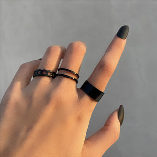 R5# 7pcs Fashion Jewelry Rings Set Hot Selling Metal Women Finger Ring for Girl Wedding Gifts