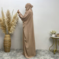 6493#Trending One Piece Full Length Jilbab_ Prayer Abaya High Quality Nida Kimono Dresses