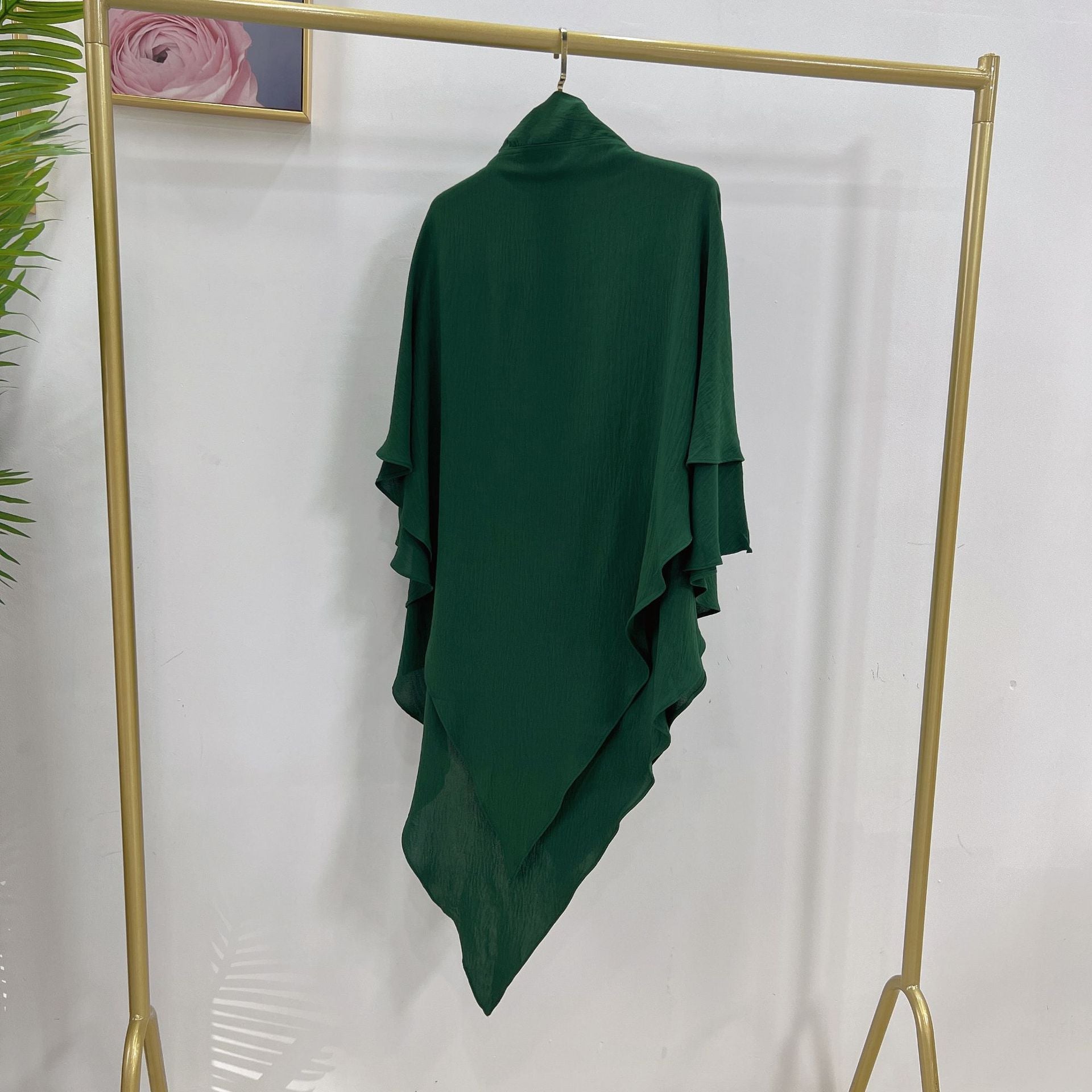 HJ908#Latest Abaya Women Islamic Dress Hijab Scarf Two Layers Long Khimar Wholesale in Stock