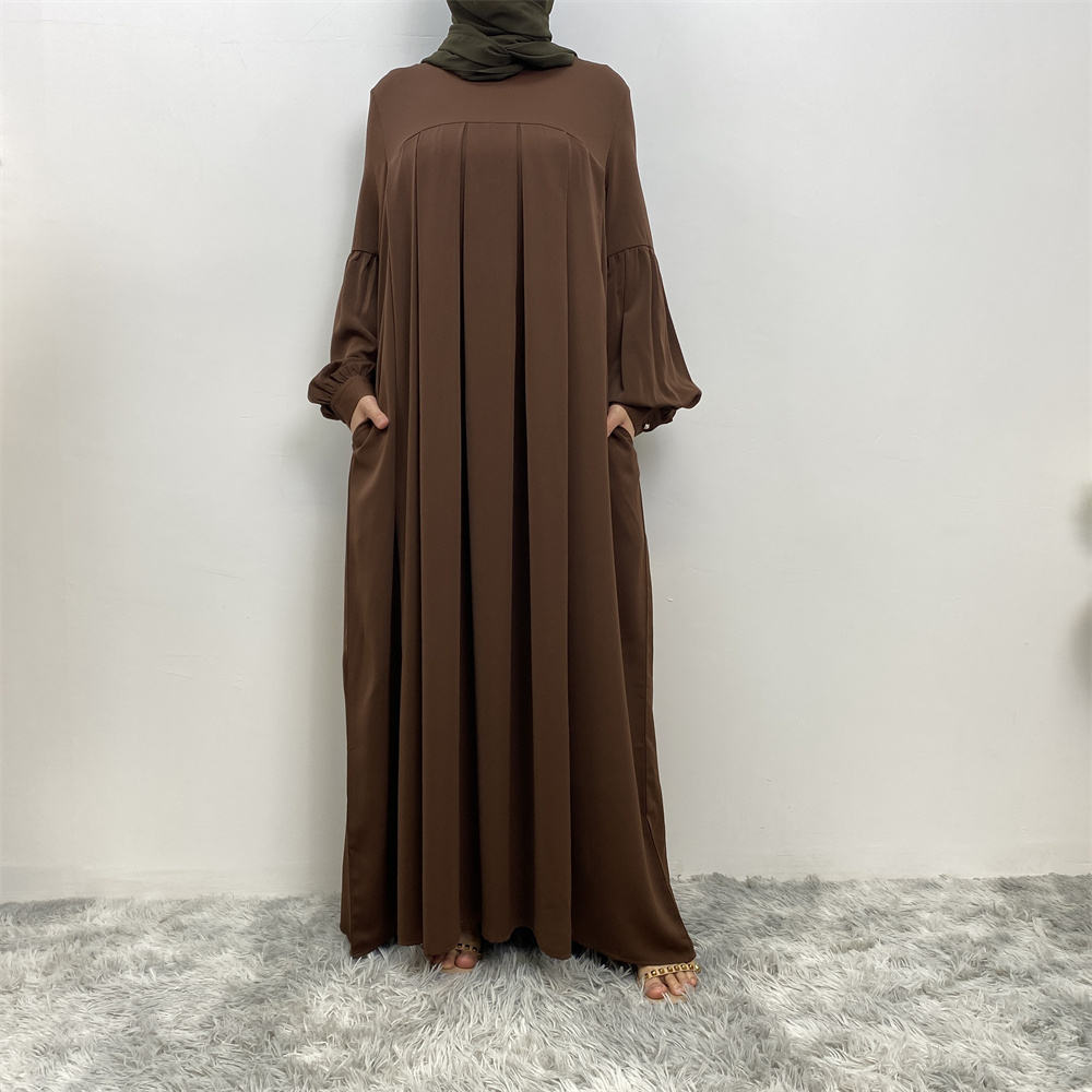6683#2023 High Quality 10 Colors Chiffon Maxi Dress For Muslim Women Ramanda Eid Fashion