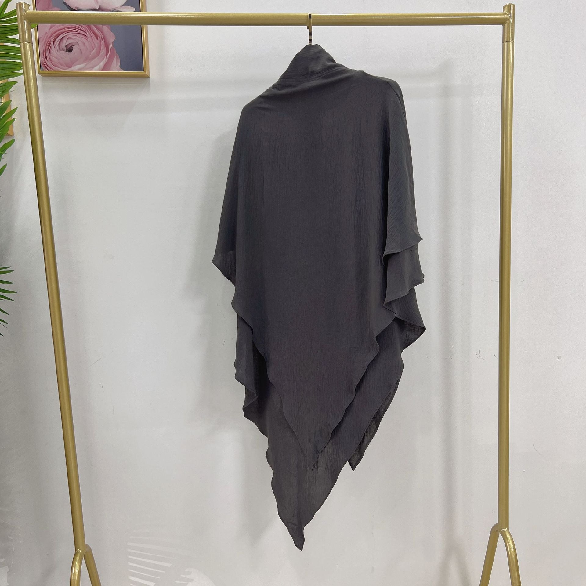 HJ908#Latest Abaya Women Islamic Dress Hijab Scarf Two Layers Long Khimar Wholesale in Stock