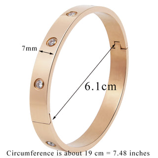 B8# Stainless Steel Bangles and Bangles Cubic Zirconia Golden Woman Jewelry Gifts  Bracelets