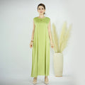 1584#EID Slip Dress Inner Basic Sleeveless Maix Dress Satin Abaya