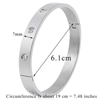 B8# Stainless Steel Bangles and Bangles Cubic Zirconia Golden Woman Jewelry Gifts  Bracelets