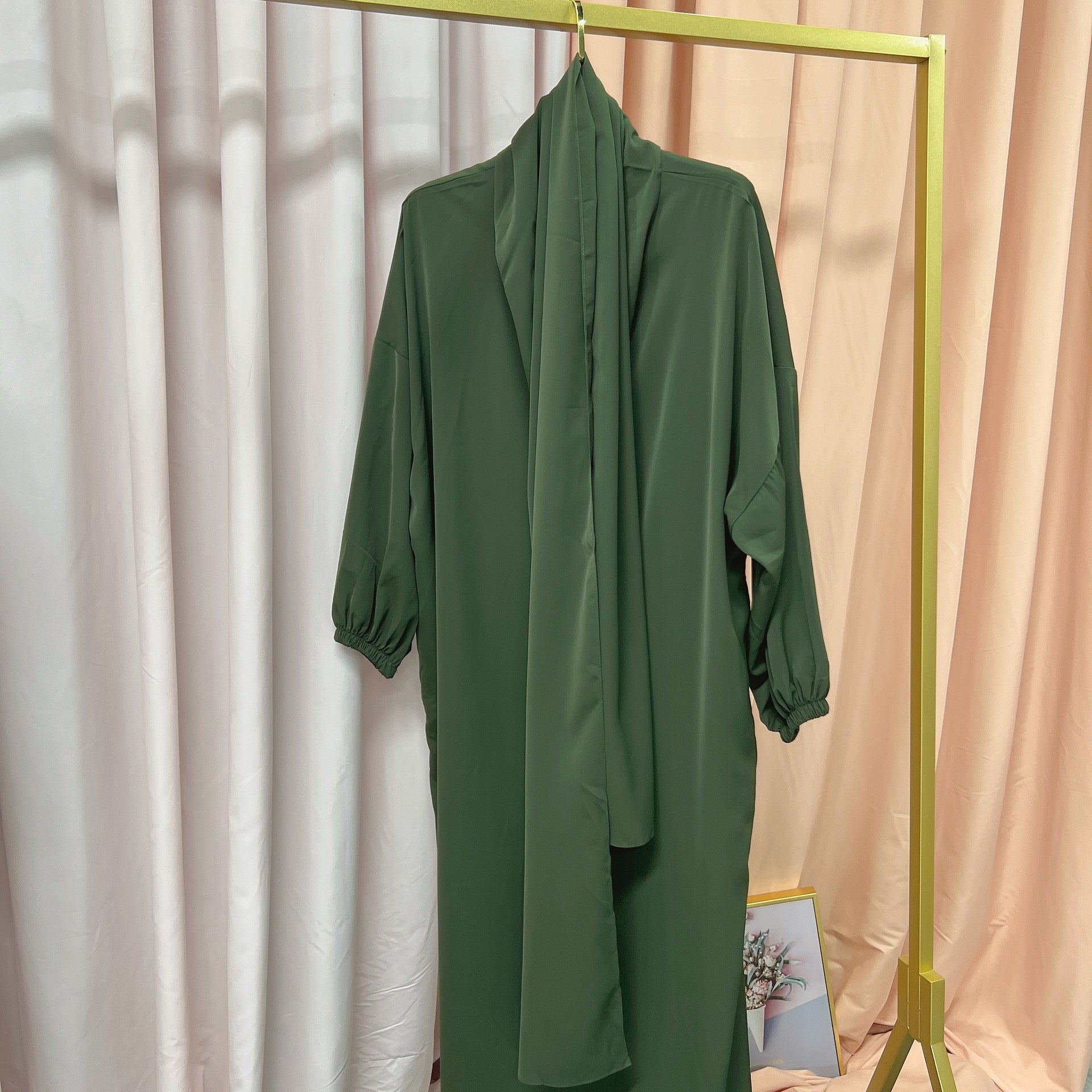 1499#Hoodie Abaya Islamic Clothing Hijab Jilbab_ Dress for Daily Wear