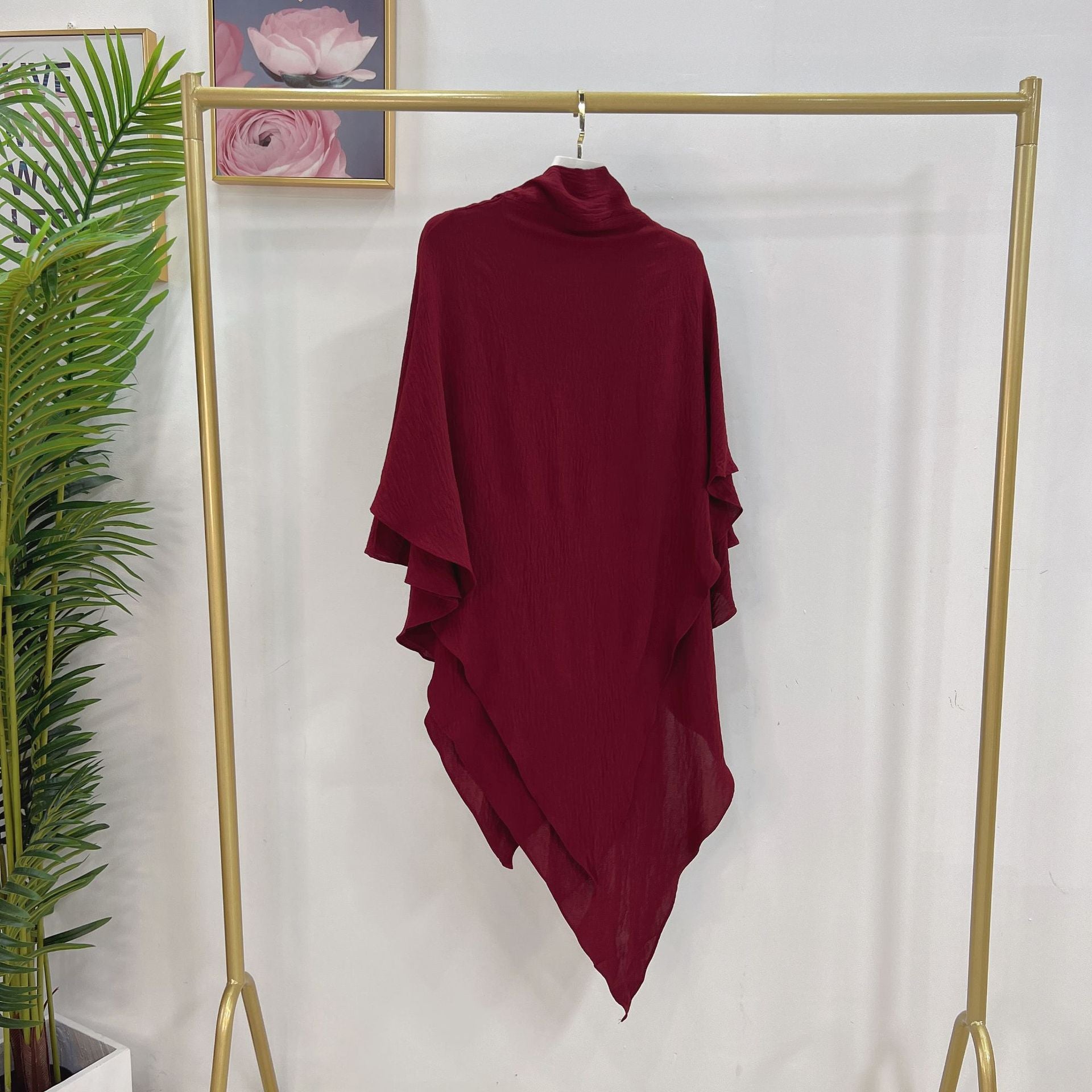HJ908#Latest Abaya Women Islamic Dress Hijab Scarf Two Layers Long Khimar Wholesale in Stock
