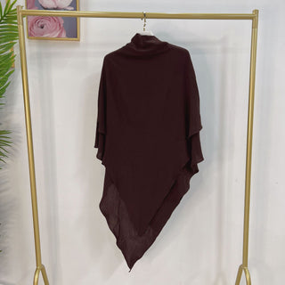 HJ908#Latest Abaya Women Islamic Dress Hijab Scarf Two Layers Long Khimar Wholesale in Stock