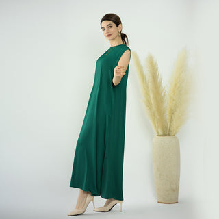 1584#EID Slip Dress Inner Basic Sleeveless Maix Dress Satin Abaya