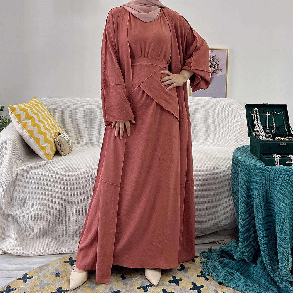 522#NEW islamic clothing modest muslim abaya  3 pieces set