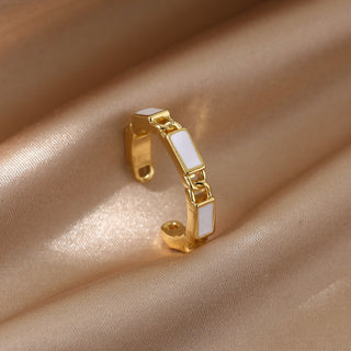 R6#Luxury Gold Color Pearl Zircon Rings for Woman Fashion Elegant Jewelry Gifts