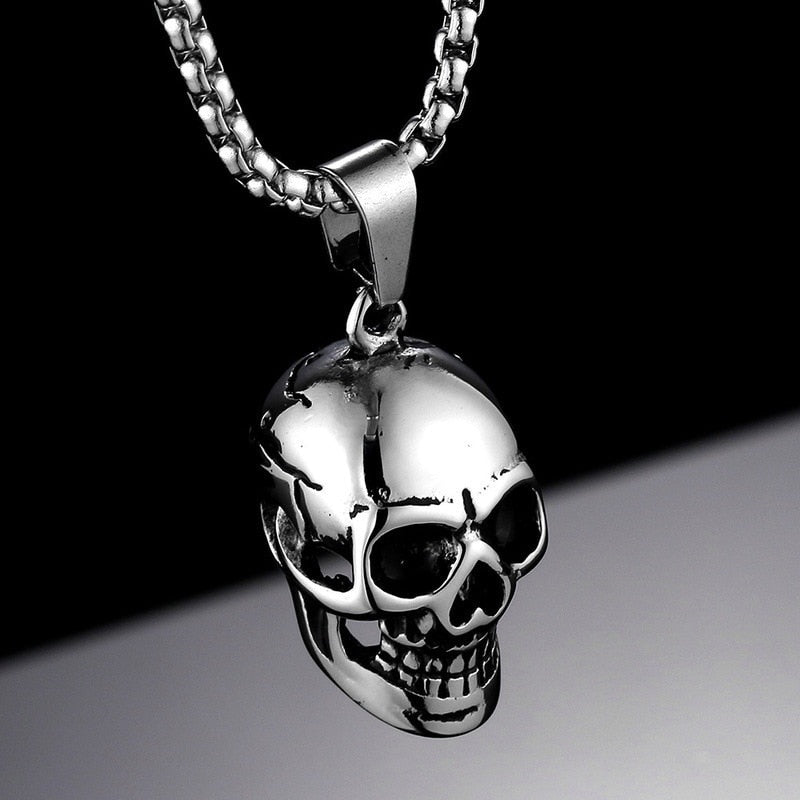 NM4# 2022 Hot selling New Design Skull Men's Stainless Steel Necklace Pendant