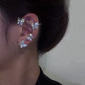 E4#  2022 Fashion Kpop Shiny Zircon Butterfly Clip Earrings Jewelry