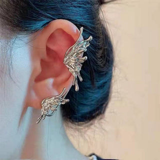 E4#  2022 Fashion Kpop Shiny Zircon Butterfly Clip Earrings Jewelry