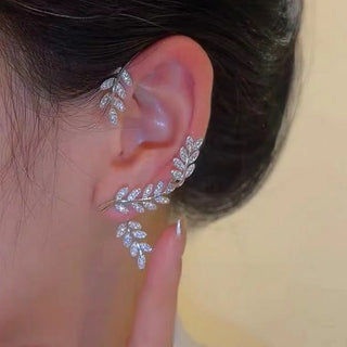 E4#  2022 Fashion Kpop Shiny Zircon Butterfly Clip Earrings Jewelry